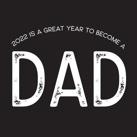 Fathers Day Sentiment black I-Dad White Modern Wood Framed Art Print with Double Matting by Reed, Tara