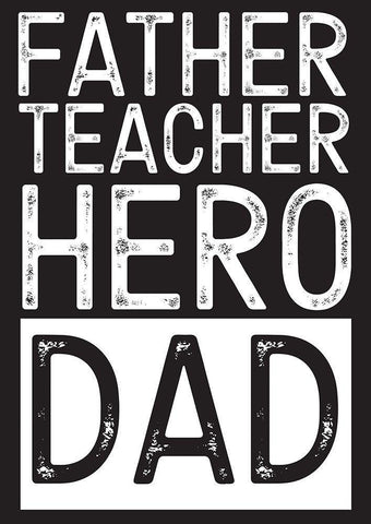 Fathers Day Sentiment portrait black Black Ornate Wood Framed Art Print with Double Matting by Reed, Tara