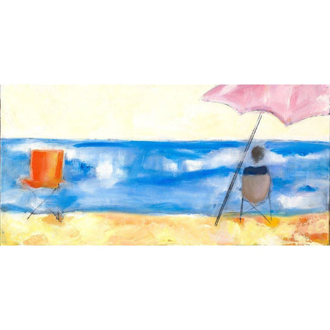 Bright Water Black Modern Wood Framed Art Print with Double Matting by Marie, Susanne