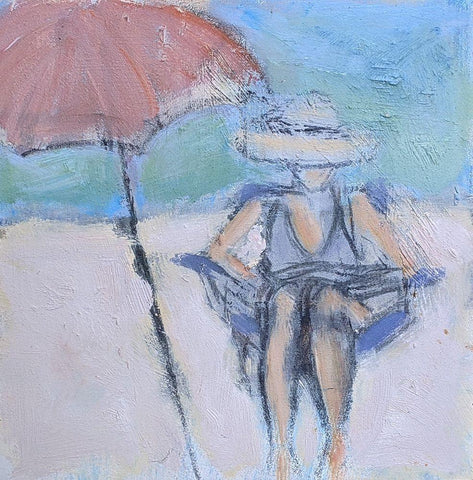 Sunbather Black Ornate Wood Framed Art Print with Double Matting by Marie, Susanne