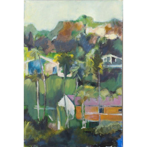 Home Away Black Modern Wood Framed Art Print by Marie, Susanne