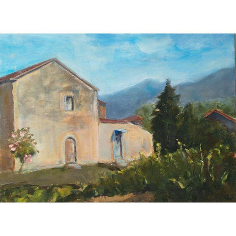 Italian Morning Black Modern Wood Framed Art Print by Marie, Susanne