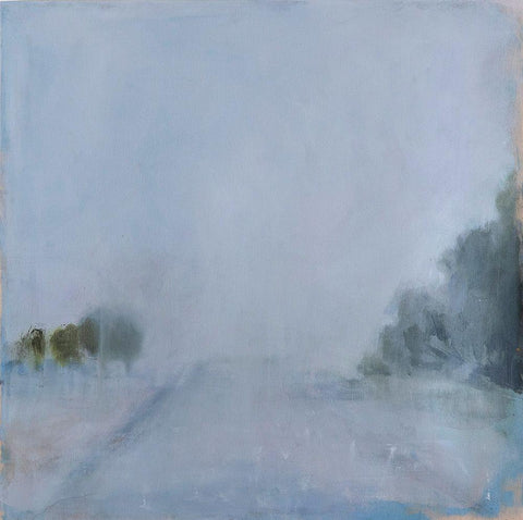 Street Fog White Modern Wood Framed Art Print with Double Matting by Marie, Susanne