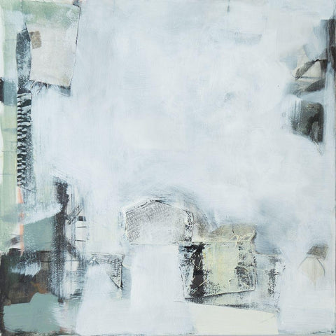 Shades of Grey Black Modern Wood Framed Art Print by Marie, Susanne