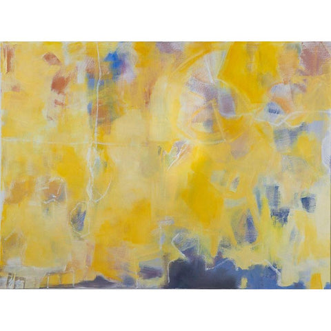 Soft Yellows Black Modern Wood Framed Art Print by Marie, Susanne