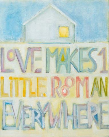 Love Makes Black Ornate Wood Framed Art Print with Double Matting by Marie, Susanne