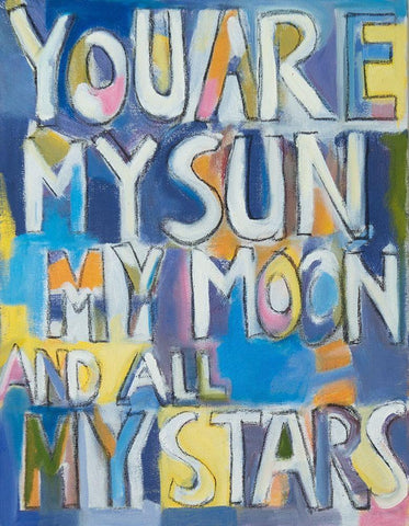 You Are My White Modern Wood Framed Art Print with Double Matting by Marie, Susanne