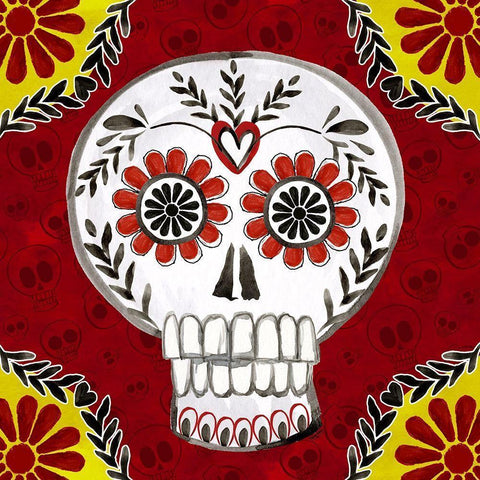 Day of the Dead IV Gold Ornate Wood Framed Art Print with Double Matting by Reed, Tara