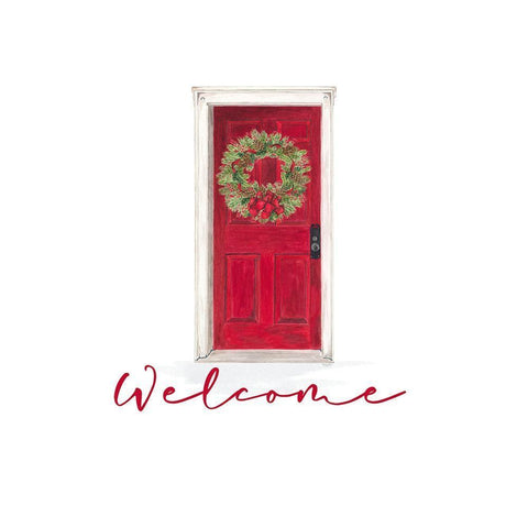 Home for the Holidays icon IX-Welcome Black Ornate Wood Framed Art Print with Double Matting by Reed, Tara