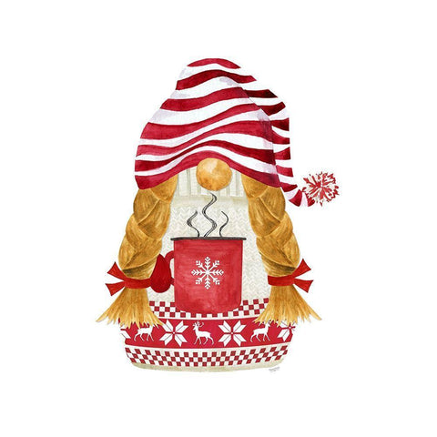 Nordic Gnomes I Black Ornate Wood Framed Art Print with Double Matting by Reed, Tara