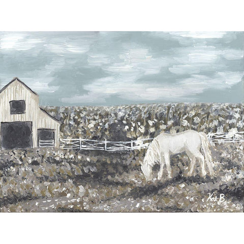 Black Creek Stable Black Modern Wood Framed Art Print with Double Matting by Bryan, Kathleen