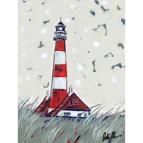 Pop Lighthouse II White Modern Wood Framed Art Print by Augustine, Jodi