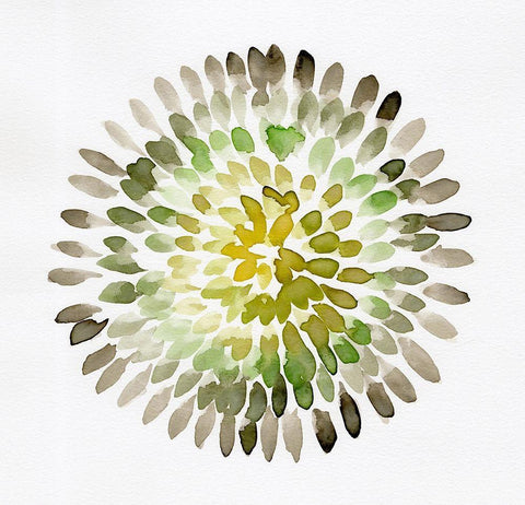 Burst Abstract I White Modern Wood Framed Art Print with Double Matting by Chapman, Marcy