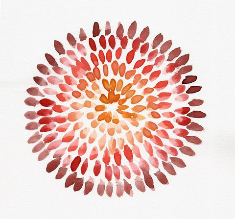 Burst Abstract II Black Ornate Wood Framed Art Print with Double Matting by Chapman, Marcy