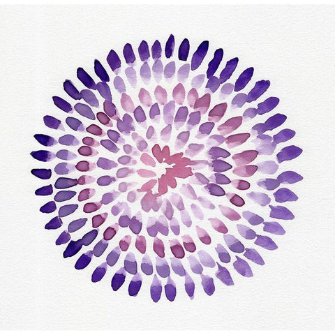 Burst Abstract IV Black Modern Wood Framed Art Print with Double Matting by Chapman, Marcy