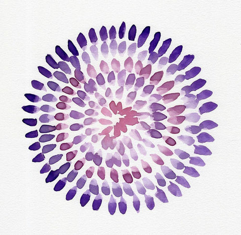 Burst Abstract IV White Modern Wood Framed Art Print with Double Matting by Chapman, Marcy