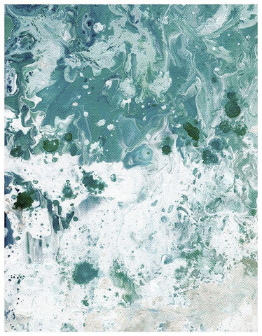 Ocean Tide abstract I Black Ornate Wood Framed Art Print with Double Matting by Chapman, Marcy