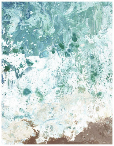 Ocean Tide abstract II White Modern Wood Framed Art Print with Double Matting by Chapman, Marcy