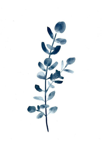 Farmhouse Eucalyptus blue Black Ornate Wood Framed Art Print with Double Matting by Chapman, Marcy