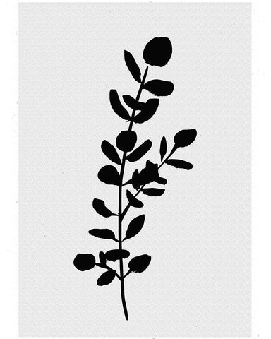 Farmhouse Eucalyptus black Black Ornate Wood Framed Art Print with Double Matting by Chapman, Marcy