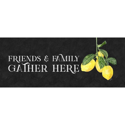 Live with Zest sentiment panel II-Friends And Family Black Modern Wood Framed Art Print with Double Matting by Reed, Tara