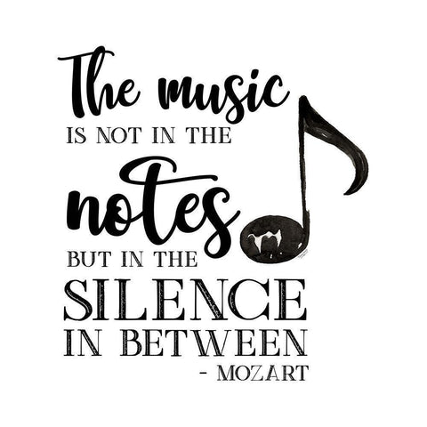 Moved by Music II-Mozart Black Ornate Wood Framed Art Print with Double Matting by Reed, Tara