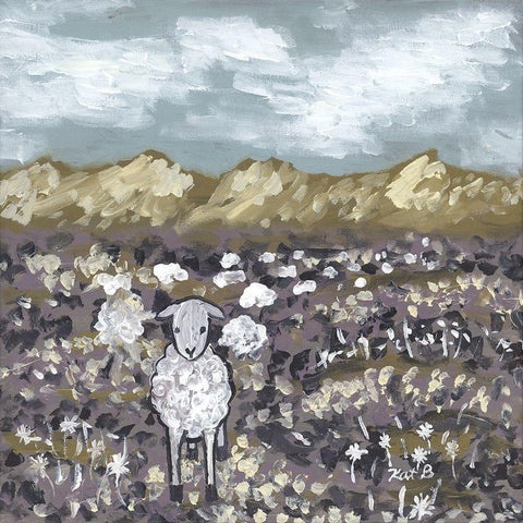 Black Creek  Field White Modern Wood Framed Art Print by Bryan, Kathleen