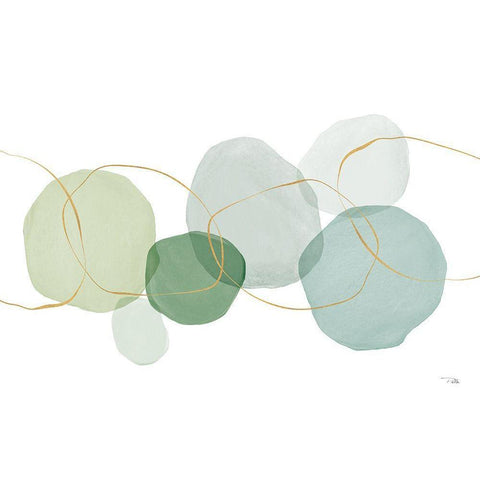 Pastel  Circles I White Modern Wood Framed Art Print by PELA