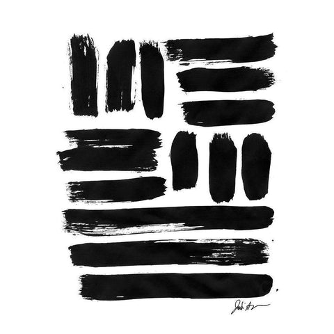 Small Squares II Black Modern Wood Framed Art Print by Augustine, Jodi