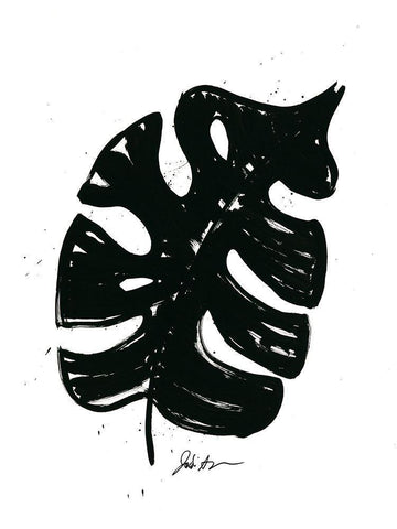Inked Leaves I White Modern Wood Framed Art Print with Double Matting by Augustine, Jodi