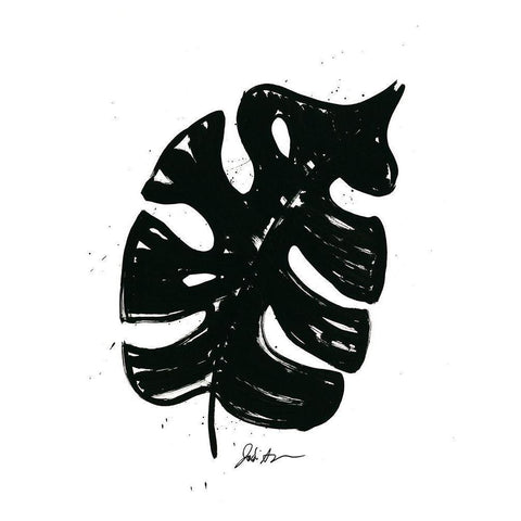 Inked Leaves I White Modern Wood Framed Art Print by Augustine, Jodi
