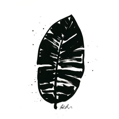 Inked Leaves III White Modern Wood Framed Art Print by Augustine, Jodi