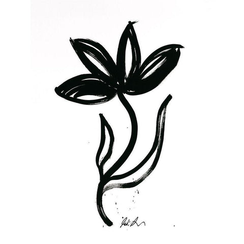 Inked Florals II White Modern Wood Framed Art Print by Augustine, Jodi