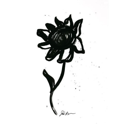 Inked Florals III White Modern Wood Framed Art Print by Augustine, Jodi