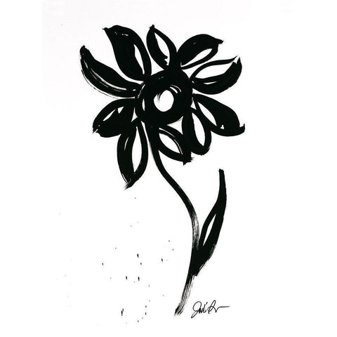 Inked Florals VI White Modern Wood Framed Art Print by Augustine, Jodi