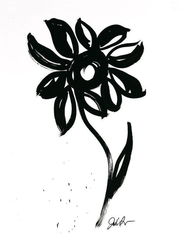 Inked Florals VI White Modern Wood Framed Art Print with Double Matting by Augustine, Jodi