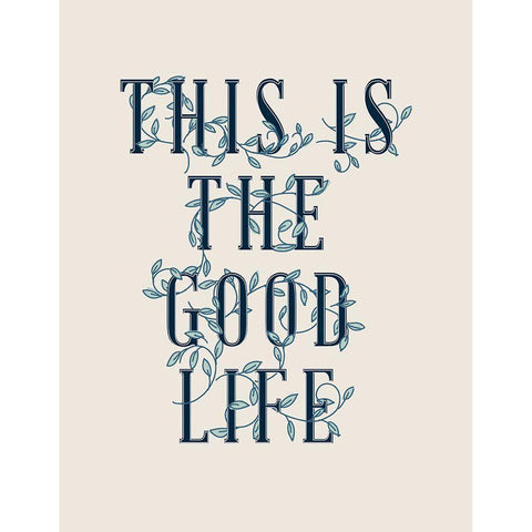 Serene Sentiment I-Good Life White Modern Wood Framed Art Print by HM Design