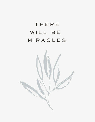 Serene Sentiment IV-Miracles White Modern Wood Framed Art Print with Double Matting by HM Design