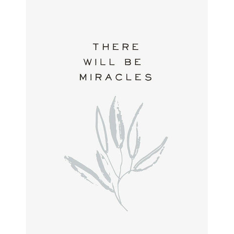 Serene Sentiment IV-Miracles Black Modern Wood Framed Art Print by HM Design