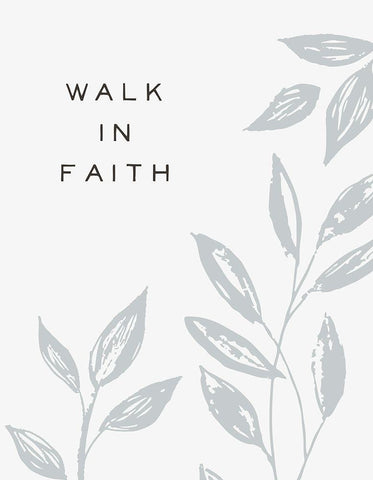 Serene Sentiment VIII-Walk in Faith Black Ornate Wood Framed Art Print with Double Matting by HM Design