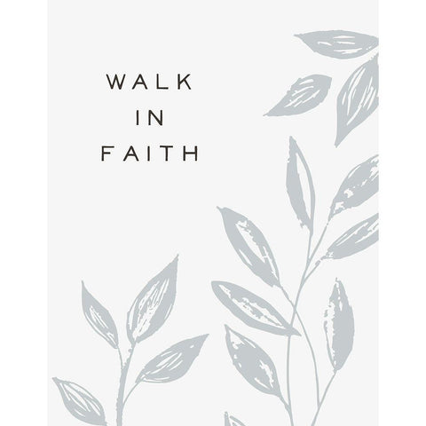 Serene Sentiment VIII-Walk in Faith Gold Ornate Wood Framed Art Print with Double Matting by HM Design