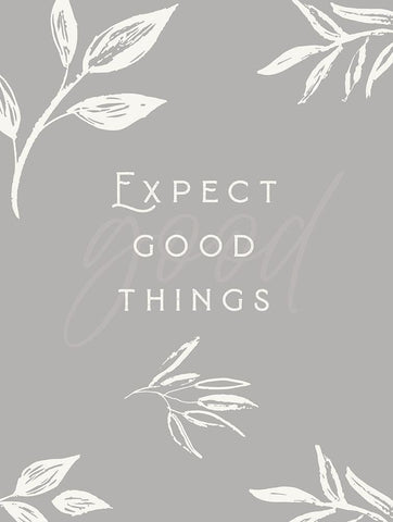Simple Nature I-Good Things White Modern Wood Framed Art Print with Double Matting by HM Design