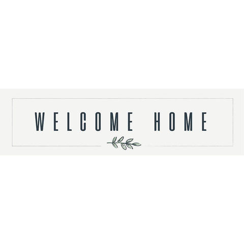 Simple Nature V-Welcome Home Black Modern Wood Framed Art Print with Double Matting by HM Design