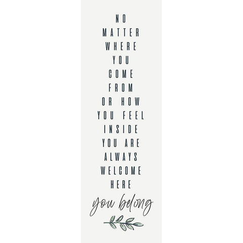Simple Nature VI-You Belong Black Modern Wood Framed Art Print by HM Design