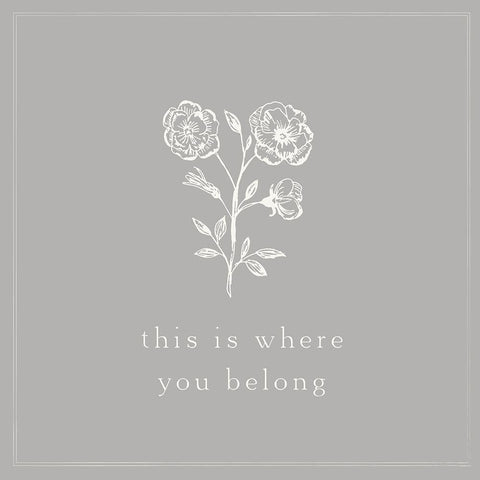 Simple Nature VII-This is Where Black Ornate Wood Framed Art Print with Double Matting by HM Design