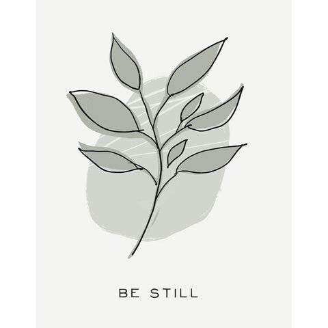 Zen Vibes III-Be Still Black Modern Wood Framed Art Print with Double Matting by HM Design