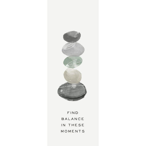 Zen Vibes IV-Find Balance Black Modern Wood Framed Art Print by HM Design