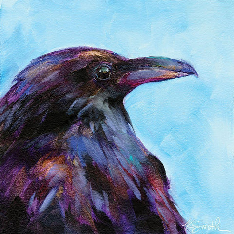 Field Birds VII Black Modern Wood Framed Art Print with Double Matting by Smith, Kim