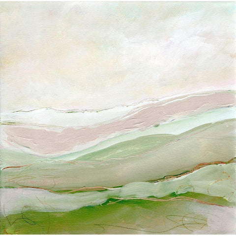 Distant Hills I White Modern Wood Framed Art Print by Chapman, Marcy