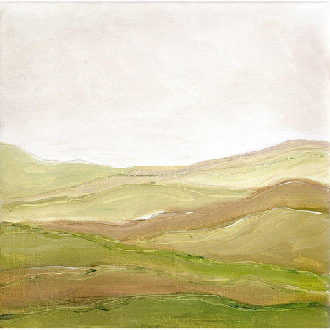 Distant Hills II Black Modern Wood Framed Art Print with Double Matting by Chapman, Marcy